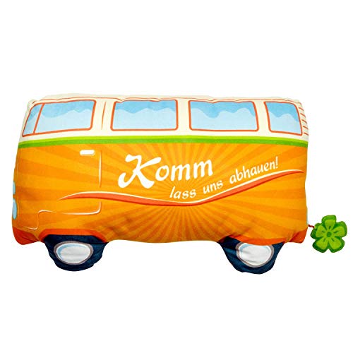 GRUSS & CO Plüschkissen Bus Komm, las Uns abhauen!: Figürliches Kissen von GRUSS & CO