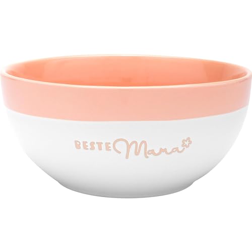 GRUSS & CO Schale mit Motiv "Beste Mama" | Schale aus Steinzeug, farbig glasiert, mit Garvur und Spruch, 60 cl, Rosa | Frühstück, Müslischale, Geschenk Muttertag | 48948 GRUSS & CO Schale mit Motiv "Beste Mama" | Schale aus Steinzeug, farbig glasiert, mit Garvur und Spruch, 60 cl, Rosa | Frühstück, Müslischale, Geschenk Muttertag | 48948 von GRUSS & CO