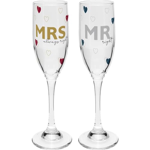 GRUSS & CO Sektglas Set Motiv Mr & Mrs von GRUSS & CO