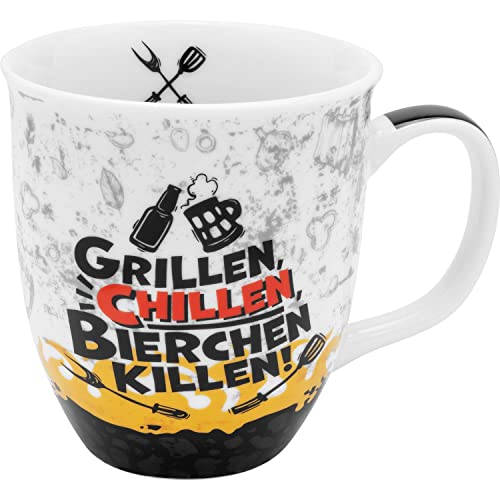 GRUSS & CO Tasse Motiv Grillen | Vatertag | Grillparty | Tasse mit Spruch | Höhe 10 cm | Porzellan | 48212 von GRUSS & CO