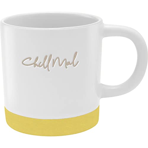 GRUSS & CO Tasse mit Gravur "Chill mal" | Steinzeug, 40 cl, mehrfarbig | Geschenk Freunde | 48433 von GRUSS & CO