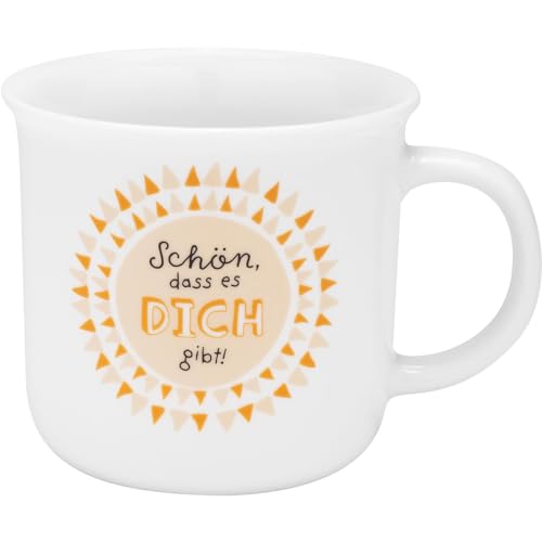 GRUSS & CO Tasse mit Motiv Schön | Lieblingstasse in Geschenkbox, Porzellan, 38 cl, Tasse mit Spruch | Geschenk, Geburtstag, lustiges Geschenk | 48934 von GRUSS & CO