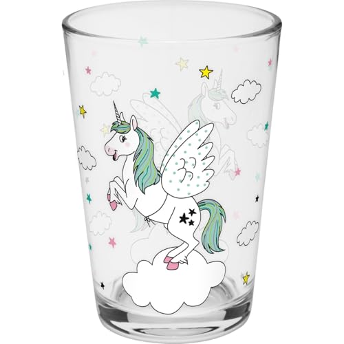 GRUSS & CO Trinkglas Motiv "Einhorn" | bedrucktes Glas, Höhe 10,8 cm, Durchmesser 6,8 cm, Volumen 22 cl | Geschenk für Kinder, Jungen, Mädchen, Weihnachten, Geburtstag | 74104 GRUSS & CO Trinkglas Motiv "Einhorn" | bedrucktes Glas, Höhe 10,8 cm, Durchmesser 6,8 cm, Volumen 22 cl | Geschenk für Kinder, Jungen, Mädchen, Weihnachten, Geburtstag | 74104 von GRUSS & CO