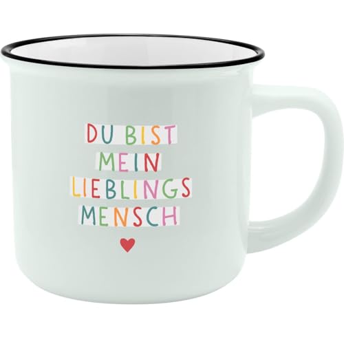 GRUSS & CO XL-Becher Motiv Mensch | Lieblingsbecher aus Porzellan, Tasse mit Spruch, 55 cl, mit Geschenkbanderole | Geschenk Freund, Freundin | 74177 GRUSS & CO XL-Becher Motiv Mensch | Lieblingsbecher aus Porzellan, Tasse mit Spruch, 55 cl, mit Geschenkbanderole | Geschenk Freund, Freundin | 74177 von GRUSS & CO