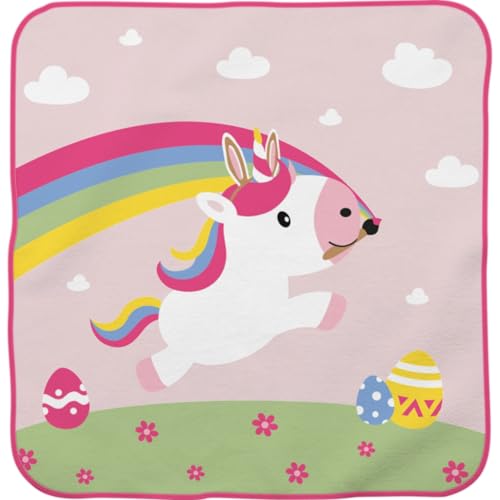 GRUSS & CO Zauberhandtuch Motiv Einhorn | Gästehandtuch, 30 cm x 30 cm, gepresst, Baumwolle | Geschenk für Kinder, Osternnest | 74474 von GRUSS & CO
