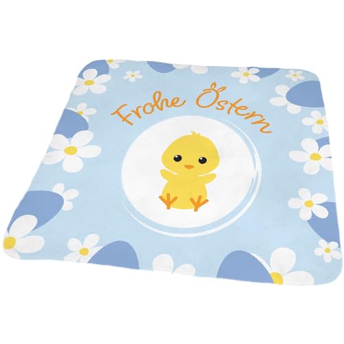 Gruss & CO Zauberhandtuch Motiv Frohe Ostern | Gästehandtuch, 30 cm x 30 cm, Baumwolle, quadratisch gepresst | Geschenk Ostern, Osternest, Osterdeko | 73808 von GRUSS & CO