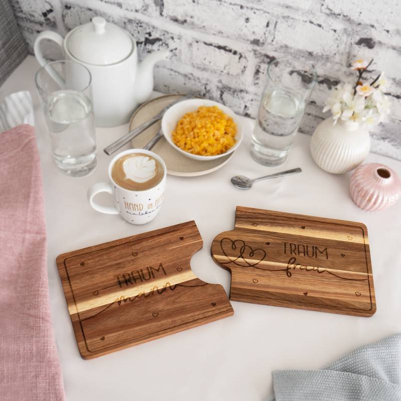 Holzbrett Set »Traummann & Traumfrau« von GRUSS&CO