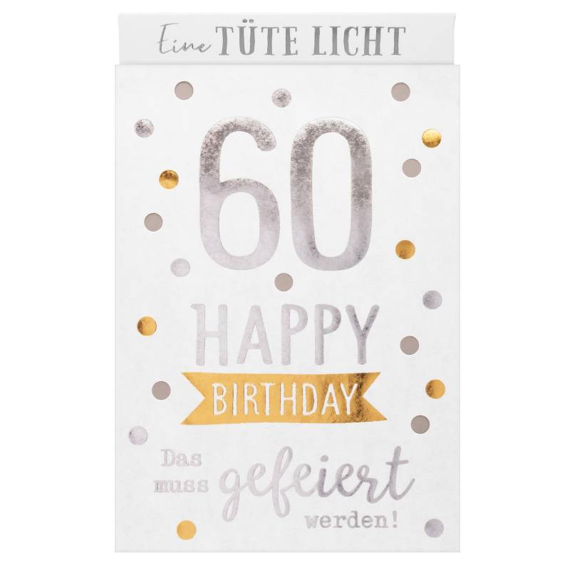 Lichttüte »60! Das muss gefeiert werden!« Lichttüte »60! Das muss gefeiert werden!« von GRUSS&CO