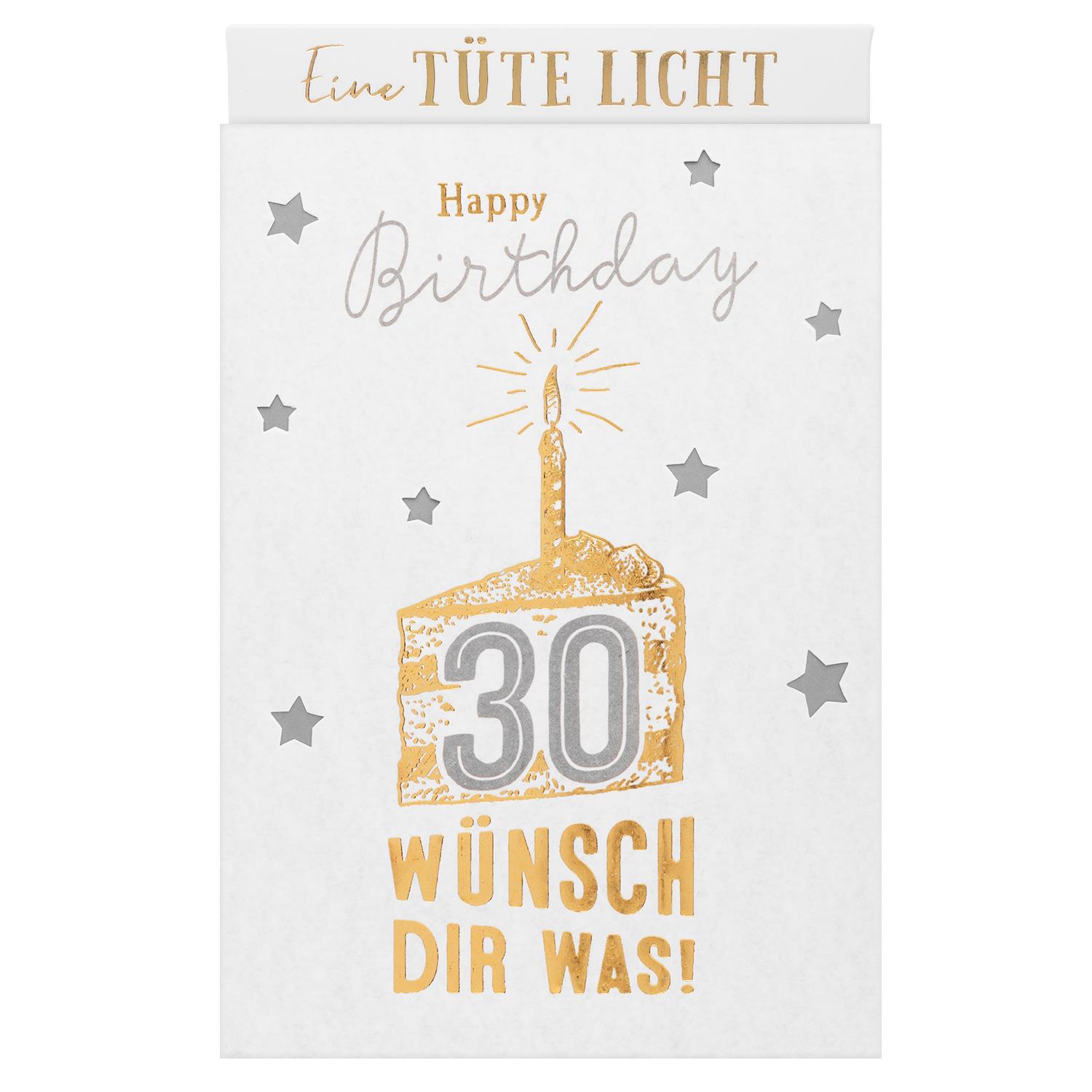 Lichttüte »Happy Birthday - 30! WÜNSCH DIR WAS« Lichttüte »Happy Birthday - 30! WÜNSCH DIR WAS« von GRUSS&CO