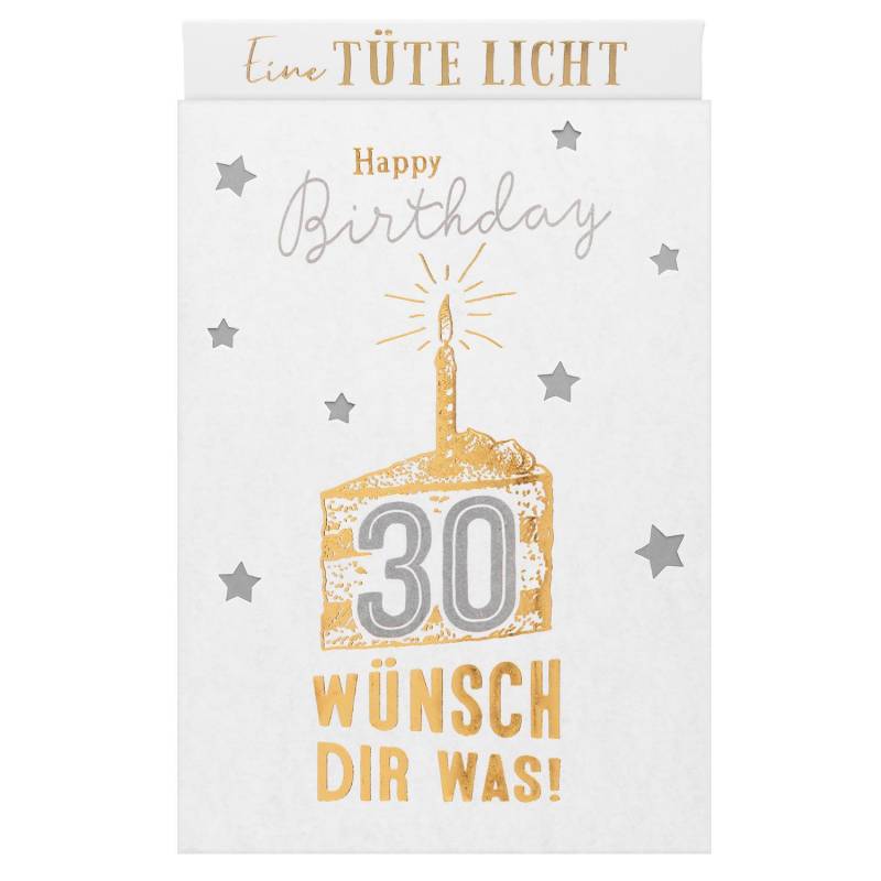 Lichttüte »Happy Birthday - 30! WÜNSCH DIR WAS« Lichttüte »Happy Birthday - 30! WÜNSCH DIR WAS« von GRUSS&CO