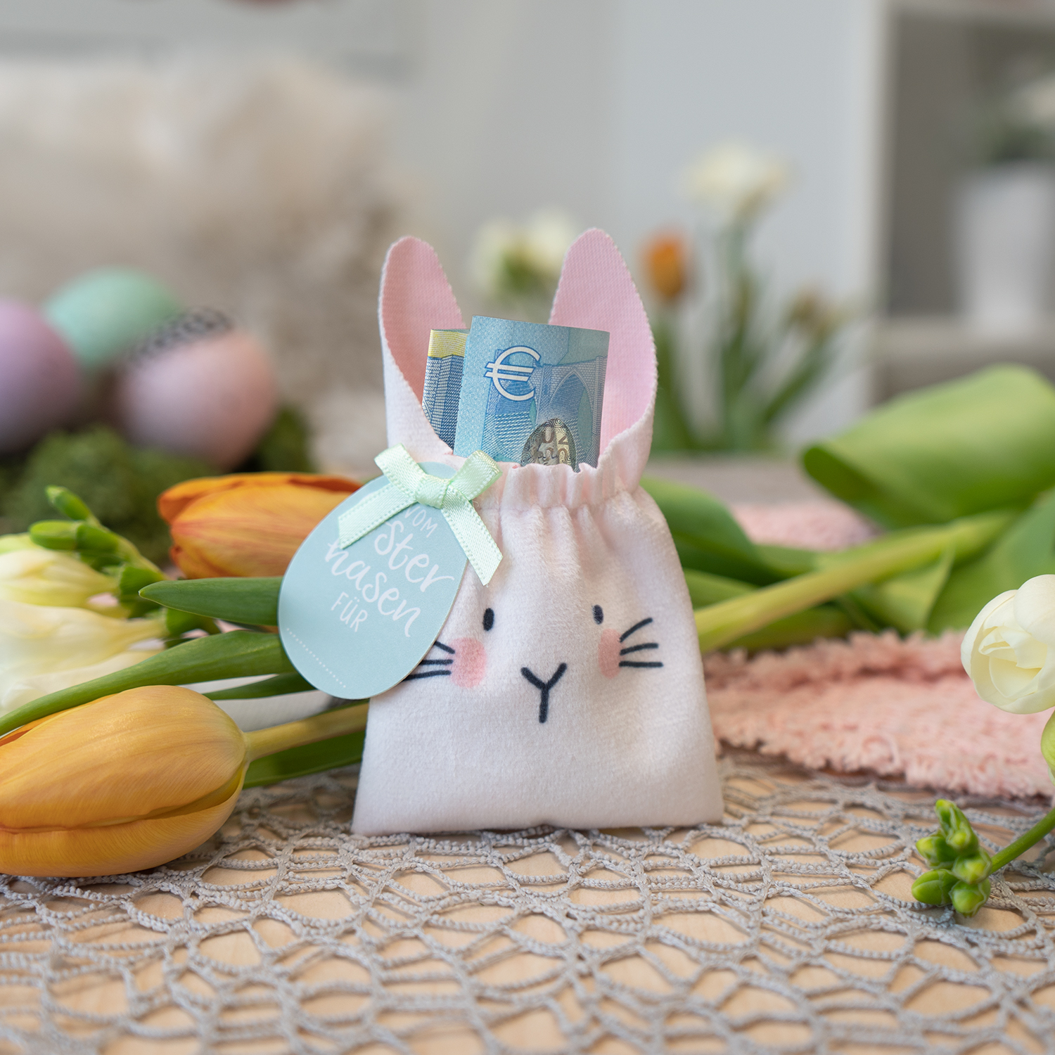 Osterhasen-Säckchen »Weißer Hase« Osterhasen-Säckchen »Weißer Hase« von GRUSS&CO