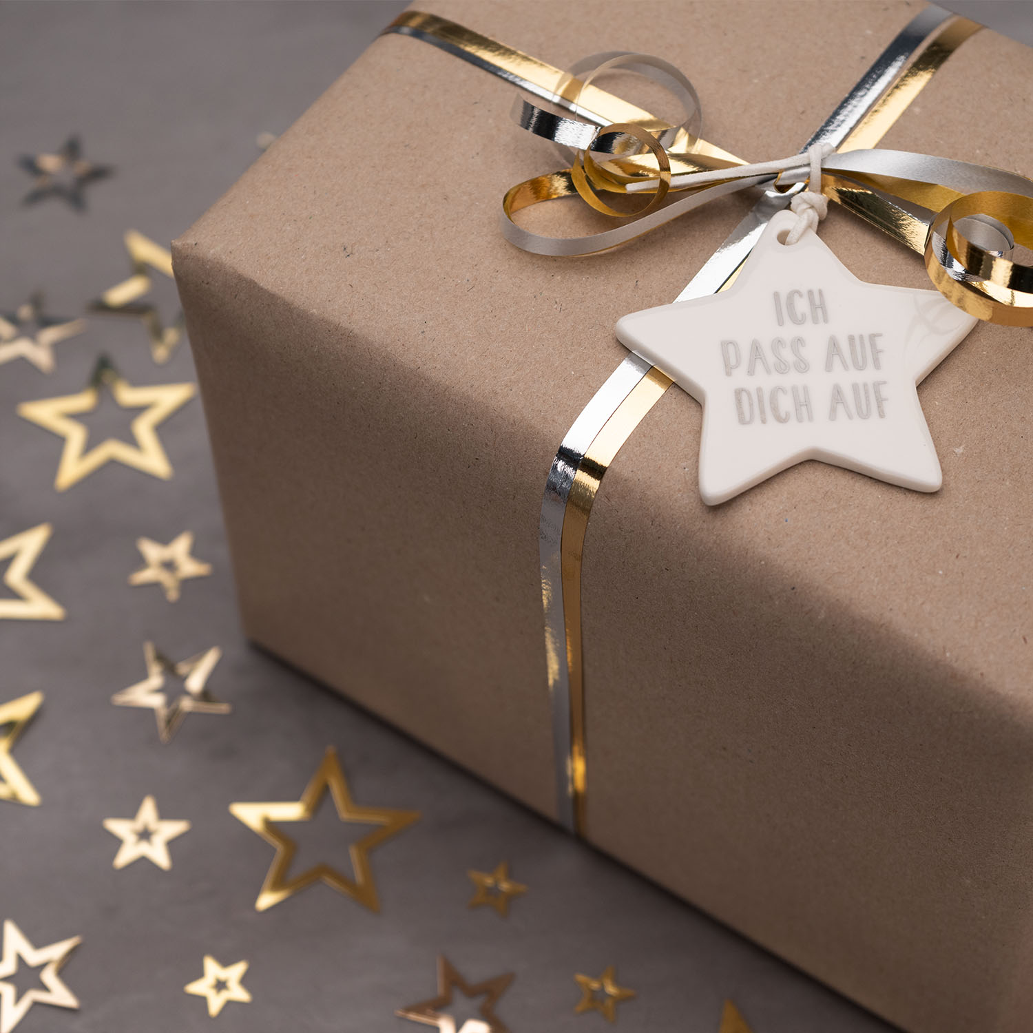 Porzellanstern »Ich pass auf Dich auf« Porzellanstern »Ich pass auf Dich auf« von GRUSS&CO