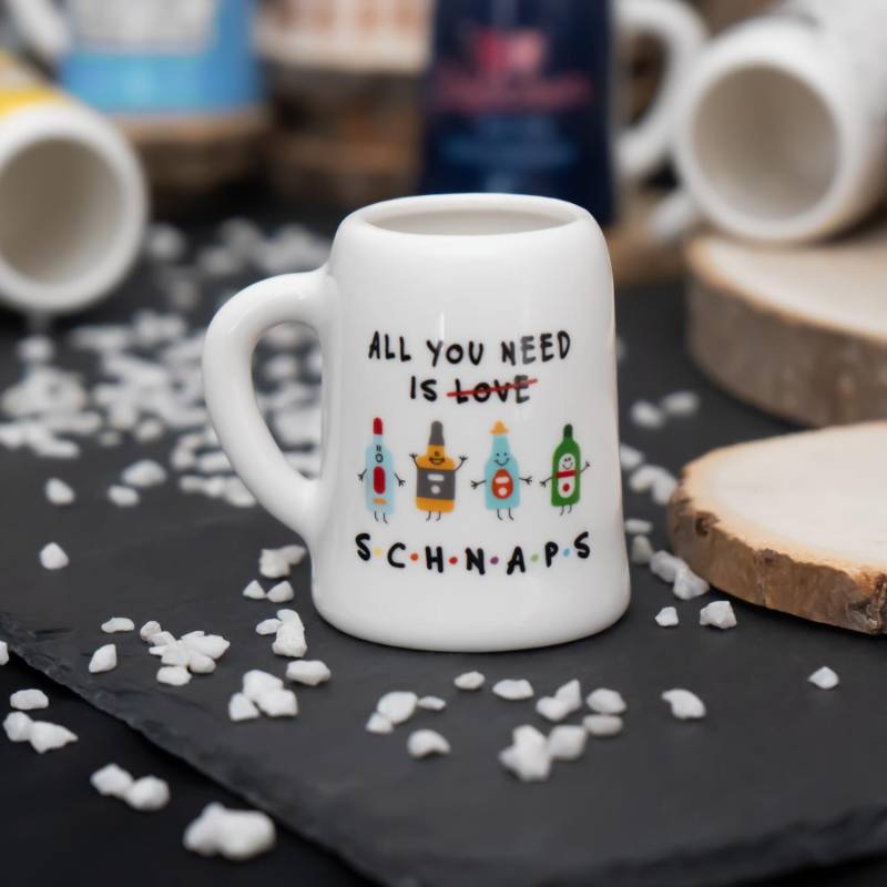 Schnapskrug »All you need is Schnaps« Schnapskrug »All you need is Schnaps« von GRUSS&CO