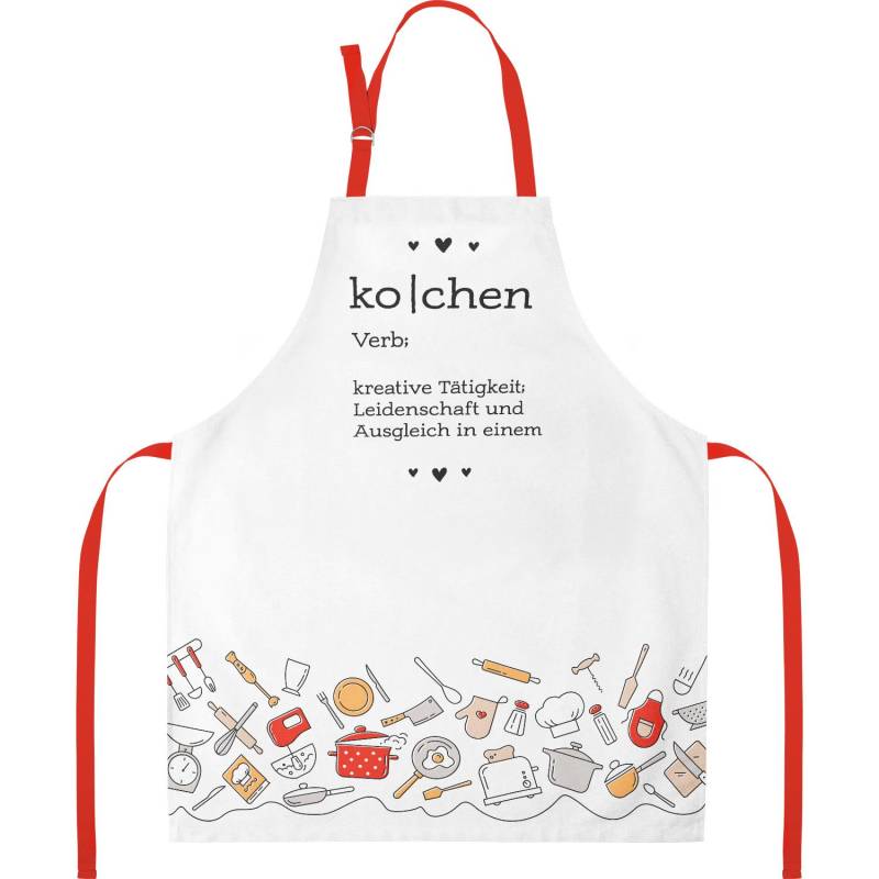 Schürze »kochen: kreative Tätigkeit; Leidenschaft und Ausgleich in einem« von GRUSS&CO