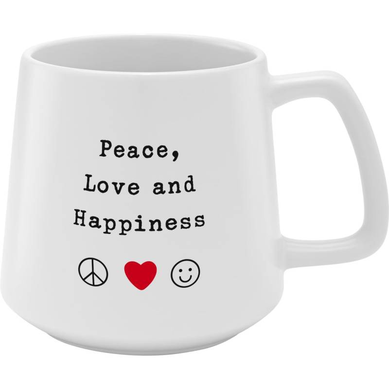 Tasse Konisch »Peace, Love and Happiness« von GRUSS&CO