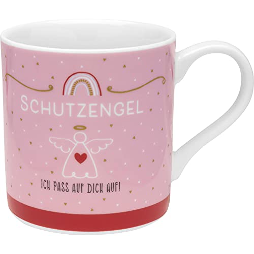 Tasse rosa Schutzengel Ich pass auf Dich auf! von GRUSS & CO