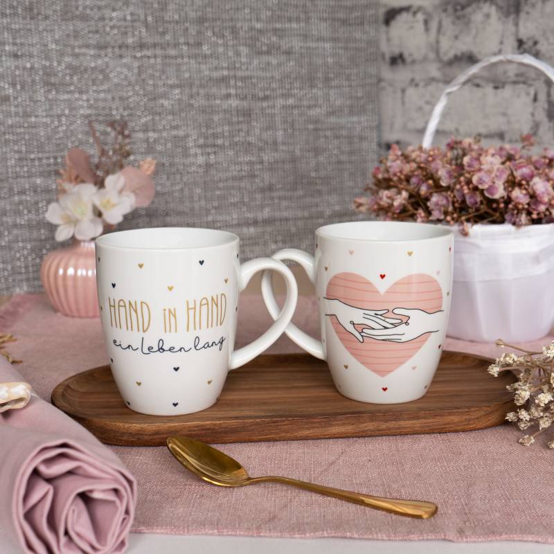 Tassen Set »Hand in Hand ein Leben lang« von GRUSS&CO