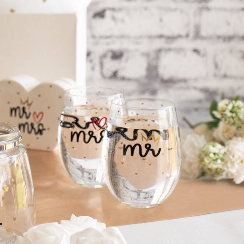 Trinkglas-Set »Mr. & Mrs.« von GRUSS&CO