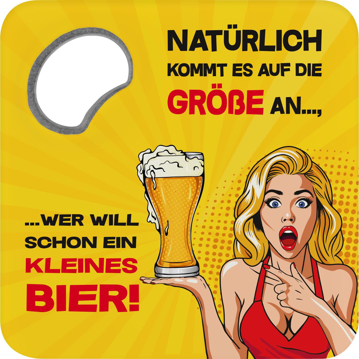 Untersetzer mit Flaschenöffner »Größe« Untersetzer mit Flaschenöffner »Größe« von GRUSS&CO