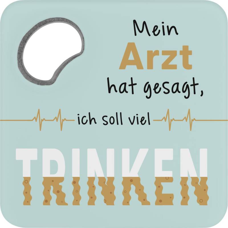 Untersetzer mit Flaschenöffner »Trinken« von GRUSS&CO