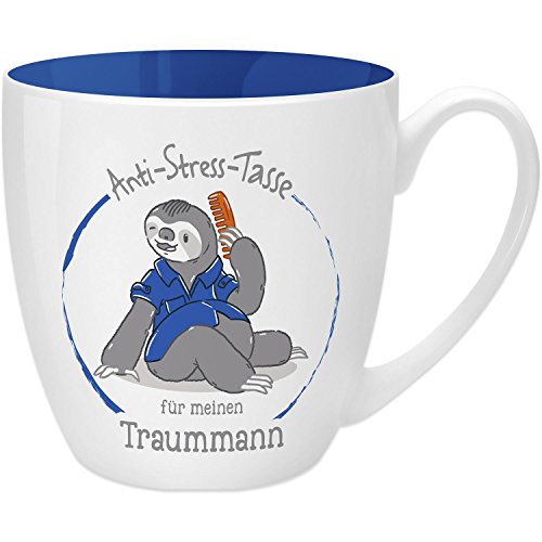 GRUSS & CO Anti-Stress-Tasse Motiv "Traummann" | Tasse mit Spruch, 45 cl, New Bone China | Geschenk für Ihn | 45512 von GRUSS & CO