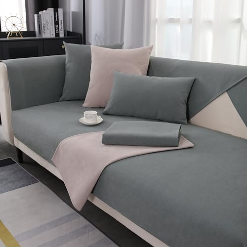 GRUYWC Chenille Sofabezug, Rutschfester Couch üBerzug, Hund Katze Sofaschoner, 1/2/3/4 Sitzer Sofa üBerwurf, füR U Form/L Form Sektionssofa von GRUYWC