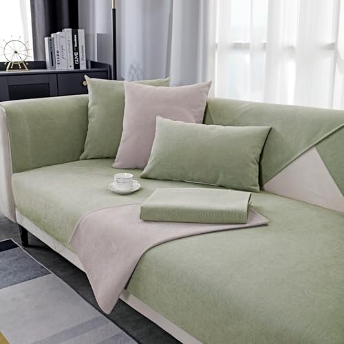GRUYWC Chenille Sofabezug, Rutschfester Couch üBerzug, Hund Katze Sofaschoner, 1/2/3/4 Sitzer Sofa üBerwurf, füR U Form/L Form Sektionssofa von GRUYWC
