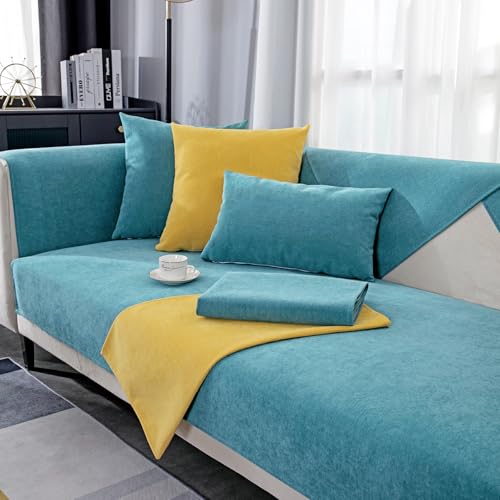 GRUYWC Chenille Sofabezug, Rutschfester Couch üBerzug, Hund Katze Sofaschoner, 1/2/3/4 Sitzer Sofa üBerwurf, füR U Form/L Form Sektionssofa von GRUYWC