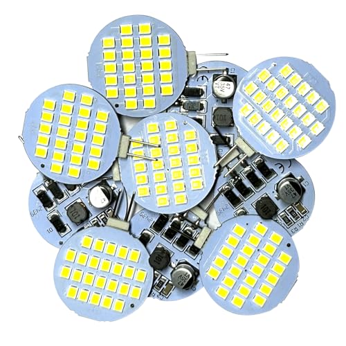 GRV G4 24-2835 SMD LED-Birnenlampe Super Hell Kaltweiß Kabinett-Kuppellicht AC12V DC12V-24V 10 Stück von GRV
