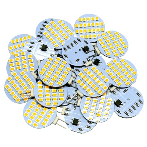 GRV G4 Bi Pin Base Birne 24-2835SMD LED Birne Lampe Super Bright Unter Kabinett Kuppel Licht DC12V Dimmable Warmweiß Soft Light Pack von 20 von GRV