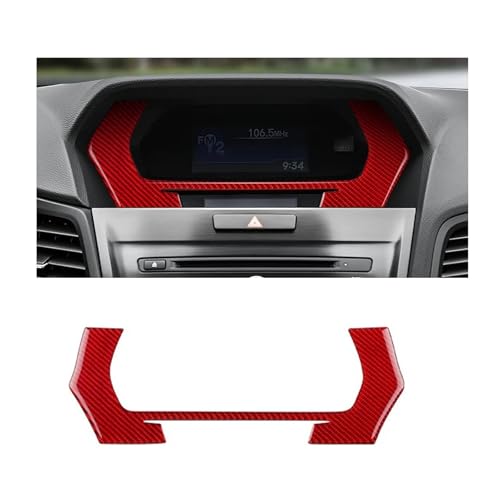 GRZPCJZM Aufkleber aus echter weicher Kohlefaser, kompatibel mit Acura ILX 2013 2014 2015 2016 2017 2018 2019 2020 2021 2022, Verkleidung der zentralen Autosteuerung(Red Carbon Frame) von GRZPCJZM