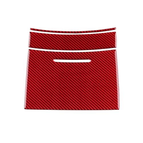 GRZPCJZM Aufkleber aus echter weicher Kohlefaser, kompatibel mit Chrysler 300 300C, kompatibel mit Magnum 2005 2006 2007, Innenausstattung for den Autowasserbecher(Red Carbon) von GRZPCJZM