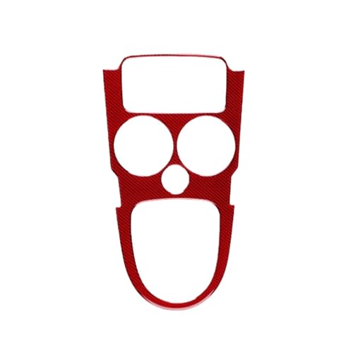 GRZPCJZM Aufkleber aus echter weicher Kohlefaser, kompatibel mit Seat Altea 2004–2009 2010 2011 2012 2013 2014 2015 2016 LHD RHD Auto-Schaltrahmen(Red Carbon) von GRZPCJZM