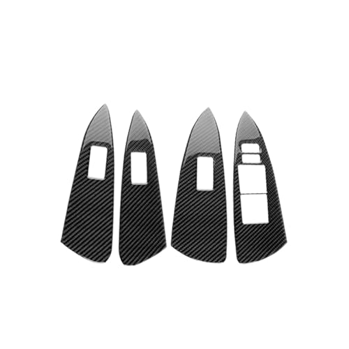 GRZPCJZM Aufkleber aus echter weicher Kohlefaser, kompatibel mit Toyota RAV4 2006 2007 2008 2009 2010 2011 2012, LHD RHD, Innenverkleidung for Autotüren und -Fenster(for RHD Black Carbon) von GRZPCJZM