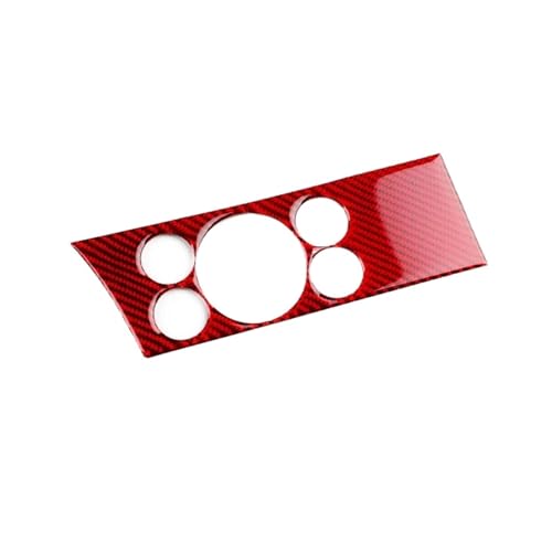 GRZPCJZM Echte weiche Kohlefaser, kompatibel mit 2004 2005 2006 2007 2008 2009 2010 Vauxhall Opel Astra H MK5, Aufkleber for die Verkleidung des Scheinwerferschalters des Autofahrers(for LHD Red) von GRZPCJZM