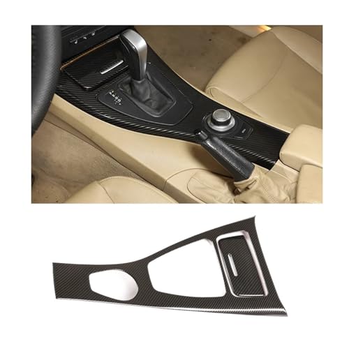 GRZPCJZM Kompatibel mit BMW 3er E90 2005–2012 LHD ABS-Karbonfaser-Innenausstattung, Armaturenbrett, Mittelkonsole, Schalttafelabdeckung, Zieraufkleber(17) von GRZPCJZM