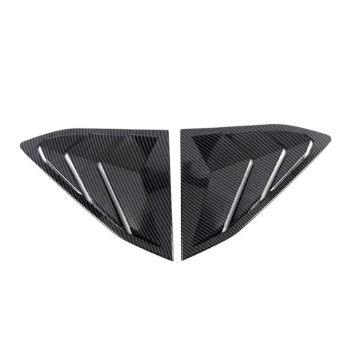 GRZPCJZM Kompatibel mit Corvette C8 2020 2021 2022 2023 Heckklappenfenster-Seitenverschluss-Abdeckung, Zieraufkleber, Entlüftungsschaufel, ABS-Kohlefaser(Carbon Fiber Look) von GRZPCJZM