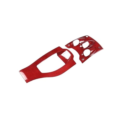 GRZPCJZM Kompatibel mit Ferrari 458 Dry Carbon Fiber Zentralsteuerung Schalttafelabdeckung Verkleidung Dekoration Zubehör Modifikation 2011-2016(Red Carbon) von GRZPCJZM
