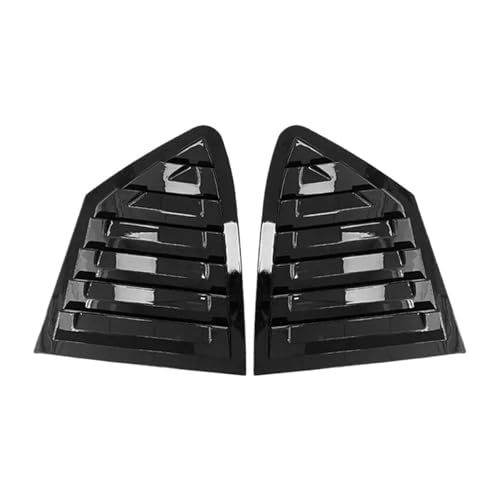 GRZPCJZM Kompatibel mit Ford Focus 2019–2023 Limousine Schrägheck Auto Heckklappe Lamellenfenster Seitenfenster Abdeckung Zieraufkleber Entlüftungsschaufel ABS Kohlefaser Auto(Gloss Black) von GRZPCJZM