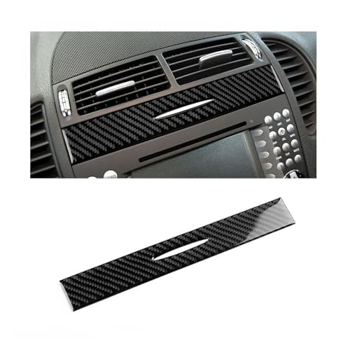 GRZPCJZM Kompatibel mit Mercedes SLK R171 2004 2005 2006 2007 2008 2009 2010. Aufkleber for die zentrale Luftauslassverkleidung aus echter weicher Kohlefaser.(Black LHD RHD B) von GRZPCJZM