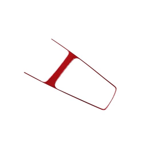 GRZPCJZM Kompatibel mit Seat Leon 2017 2018 2019, Aufkleber aus echter weicher Kohlefaser, LHD RHD, Außenrahmenverkleidung for die Gangschaltung, Innenzubehör(Type B for LHD Red) von GRZPCJZM