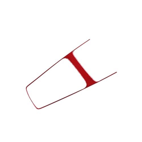 GRZPCJZM Kompatibel mit Seat Leon 2017 2018 2019, Aufkleber aus echter weicher Kohlefaser, LHD RHD, Außenrahmenverkleidung for die Gangschaltung, Innenzubehör(Type B for RHD Red) von GRZPCJZM