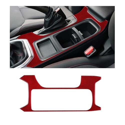 GRZPCJZM Kompatibel mit Subaru WRX/WRX STI 2022 2023 2024 Aufkleber aus echter Kohlefaser, Auto-Center-Centrol-Getriebepanel, Innenverkleidung, RHD-LHD-Zubehör(Orange) von GRZPCJZM