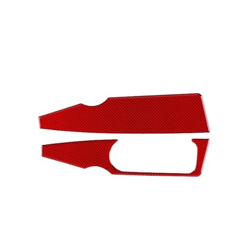 GRZPCJZM Kompatibel mit echtem, weichem Carbonfaser-Aufkleber, kompatibel mit Renault Clio 3 2006 2007 2008 2009 2010 2011 2012, Auto-CD-AC-Panel, Innenausstattung(for RHD Red Carbon) von GRZPCJZM