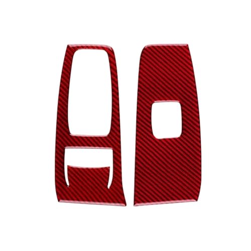 GRZPCJZM Kompatibel mit echtem, weichem Carbonfaser-Aufkleber, kompatibel mit Subaru BRZ, Toyota GR86 2021 2022 2023 2024, LHD, RHD, Autotür-/Fensterknopf-Panel, Innenraum(Type A for LHD Red) von GRZPCJZM