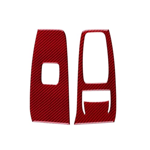 GRZPCJZM Kompatibel mit echtem, weichem Carbonfaser-Aufkleber, kompatibel mit Subaru BRZ, Toyota GR86 2021 2022 2023 2024, LHD, RHD, Autotür-/Fensterknopf-Panel, Innenraum(Type A for RHD Red) von GRZPCJZM