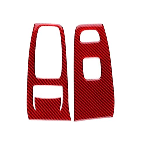 GRZPCJZM Kompatibel mit echtem, weichem Carbonfaser-Aufkleber, kompatibel mit Subaru BRZ, Toyota GR86 2021 2022 2023 2024, LHD, RHD, Autotür-/Fensterknopf-Panel, Innenraum(Type B for LHD Red) von GRZPCJZM