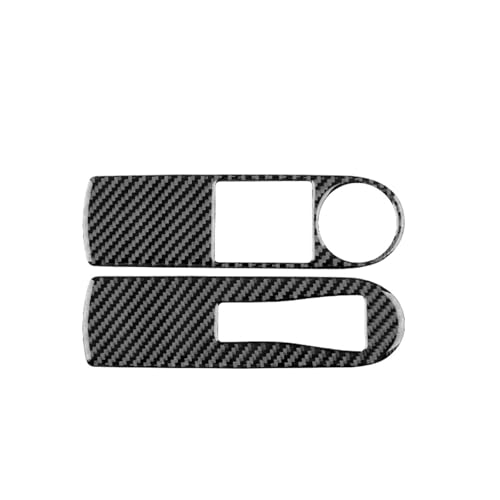 GRZPCJZM Kompatibel mit echtem, weichem Carbonfaser-Aufkleber for den inneren Rahmen des Frontfensterhebers, kompatibel mit Renault Clio 4 Mk4 IV 2013 2014 2015 2016 2017 2018 LHD RHD(Black Carbon) von GRZPCJZM