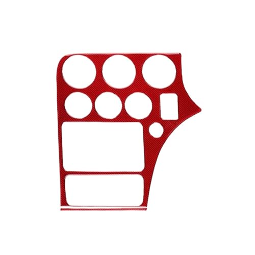 GRZPCJZM Kompatibel mit echtem, weichem Kohlefaser-Aufkleber, kompatibel mit Alfa Romeo 159 2005–2018 2019 2020 2021 2022 2023 LHD RHD, Rahmenverkleidung der Mittelkonsole des Autos(ForRHD Red) von GRZPCJZM