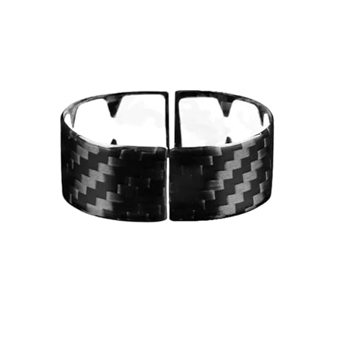 GRZPCJZM Kompatibel mit echtem Hartcarbon-Aufkleber, kompatibel mit FIAT 500 Abarth 595 695 2020 2021 2022 2023, Auto-Ring-Zubehör(Black) von GRZPCJZM